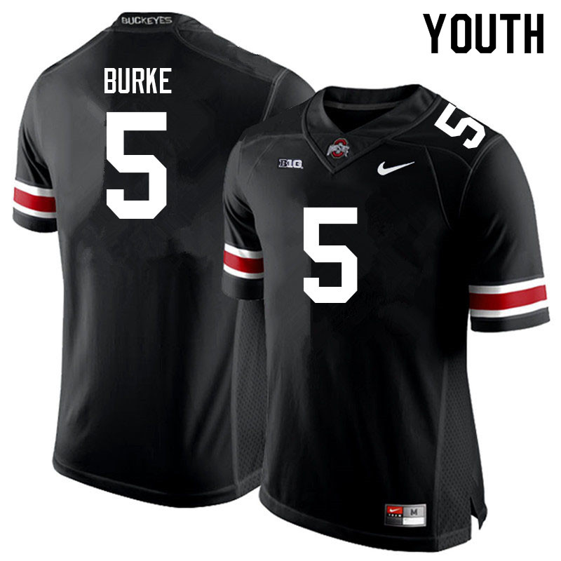 Youth #5 Denzel Burke Ohio State Buckeyes College Football Jerseys Sale-Black